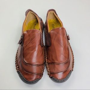 FASHION Brown Leather 100%Caoutchouc Shoes 12 NWOT